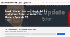 Desktop Screenshot of entertainmentlawupdate.com