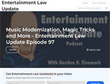Tablet Screenshot of entertainmentlawupdate.com